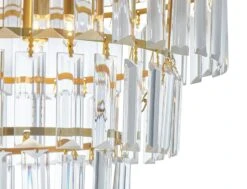 Habitat Presley Glass 3 Tier Flush To Ceiling Light - Brass 8 Habitat Presley Glass 3 Tier Flush To Ceiling Light - Brass -Habitat 9462319 R Z002A