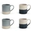 Habitat Artisan Set Of 4 Mugs - Blue -Habitat 9466346 R Z001A