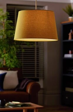 Habitat 40cm Textured Taper Shade - Ochre -Habitat 9466597 R Z002C