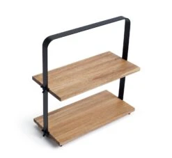 Habitat Industrial Two Tier Wooden Serving Platter 13 Habitat Industrial Two Tier Wooden Serving Platter -Habitat 9474857 R Z005A