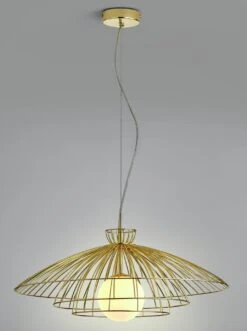 Habitat Kiso Opal 3 Tier Pendant Shade - Brass 9 Habitat Kiso Opal 3 Tier Pendant Shade - Brass -Habitat 9474864 R Z001C