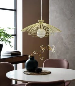 Habitat Kiso Opal 3 Tier Pendant Shade - Brass 13 Habitat Kiso Opal 3 Tier Pendant Shade - Brass -Habitat 9474864 R Z002C