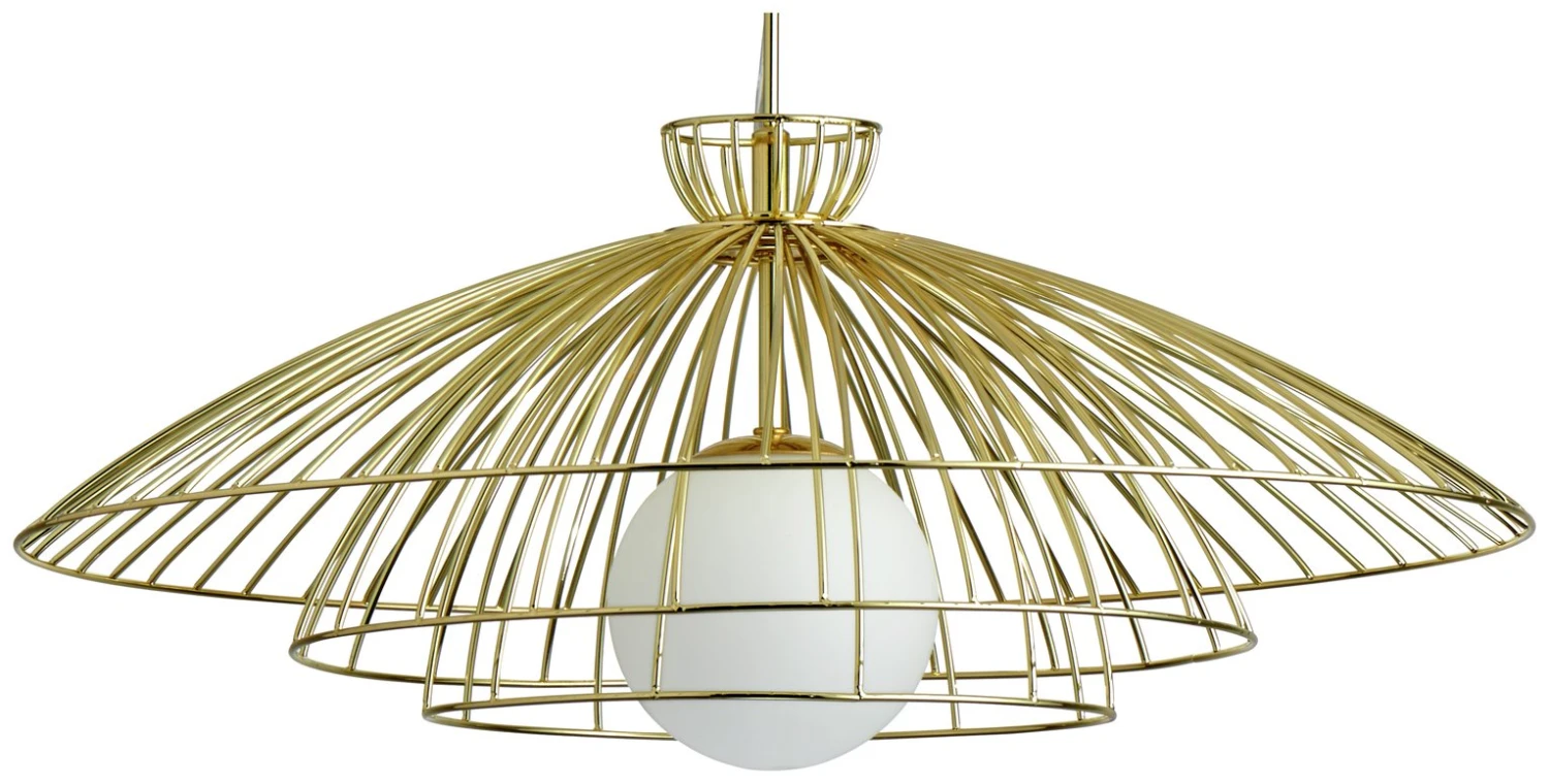 Habitat Kiso Opal 3 Tier Pendant Shade - Brass 7 Habitat Kiso Opal 3 Tier Pendant Shade - Brass - Image 5
