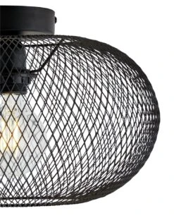 Habitat Tumba Mesh Flush To Ceiling Light - Black -Habitat 9481156 R Z002A