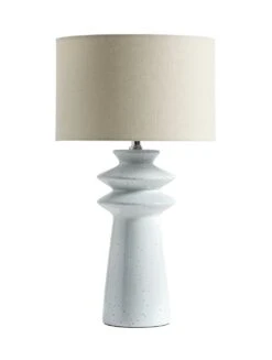 Habitat Astraeus Ceramic Table Lamp - White & Cream -Habitat 9481307 R Z007A