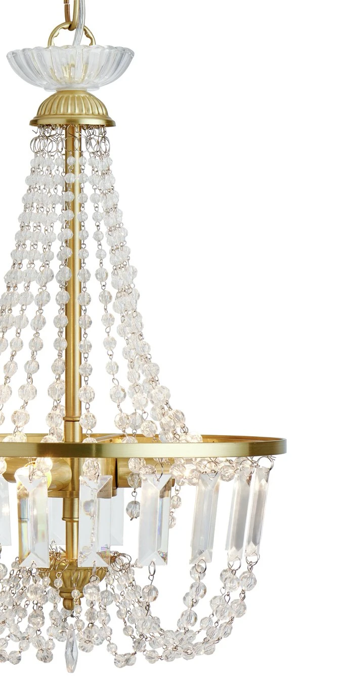 Habitat Capella Empire Chandelier - Brushed Brass 6 Habitat Capella Empire Chandelier - Brushed Brass - Image 4