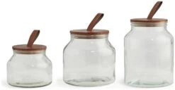Habitat Set Of 3 Glass Jar Set
