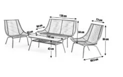 Habitat Venus Sofa Set - Grey -Habitat 9504071 R E001