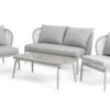 Habitat Riya 4 Seater Cane Effect Garden Sofa Set-Light Grey -Habitat 9505197 R Z001A