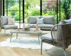 Habitat Riya 4 Seater Cane Effect Garden Sofa Set-Light Grey -Habitat 9505197 R Z002C