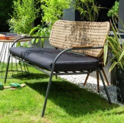 Habitat Noah 4 Seater Metal Garden Sofa Set - Black & Oak 22 Habitat Noah 4 Seater Metal Garden Sofa Set - Black & Oak -Habitat 9507092 R Z002C