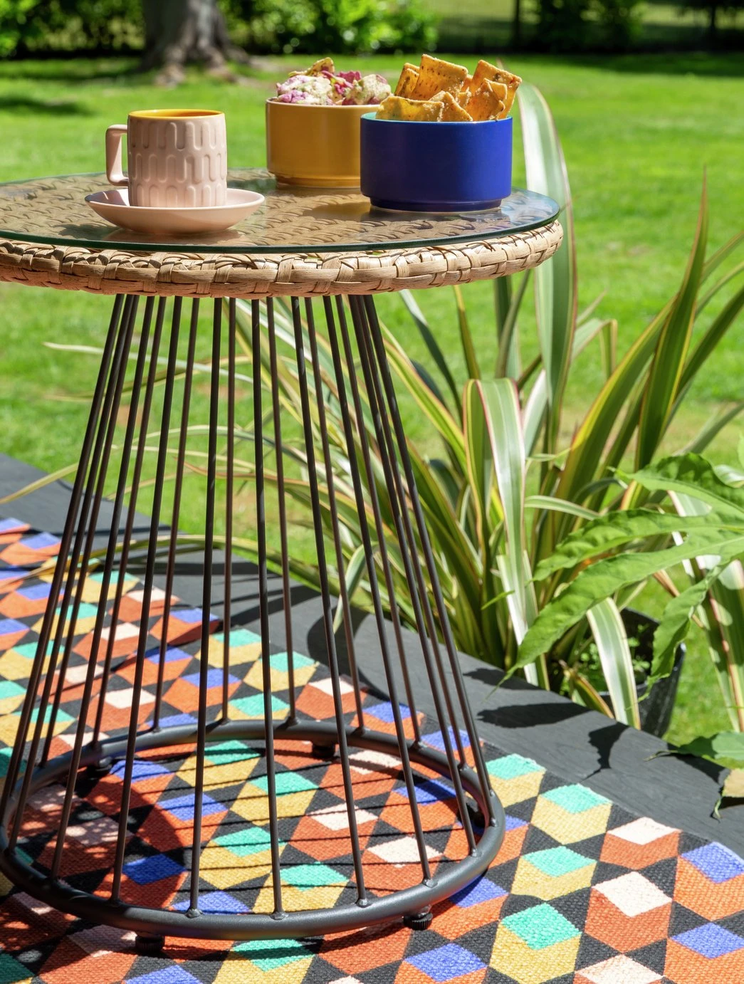 Habitat Noah 4 Seater Metal Garden Sofa Set - Black & Oak 15 Habitat Noah 4 Seater Metal Garden Sofa Set - Black & Oak - Image 13