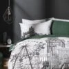Habitat London Skyline Print Black &White Bedding Set-Single 2 Habitat London Skyline Print Black &White Bedding Set-Single -Habitat 9511026 R Z001A