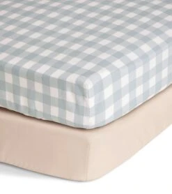 Habitat Kids Pure Cotton 2 Pack Gingham Fitted Sheet - Cot -Habitat 9511167 R Z007A