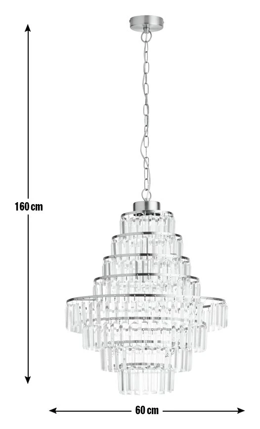 Habitat Presley Glass 8 Tier Chandelier - Brass 5 Habitat Presley Glass 8 Tier Chandelier - Brass - Image 3
