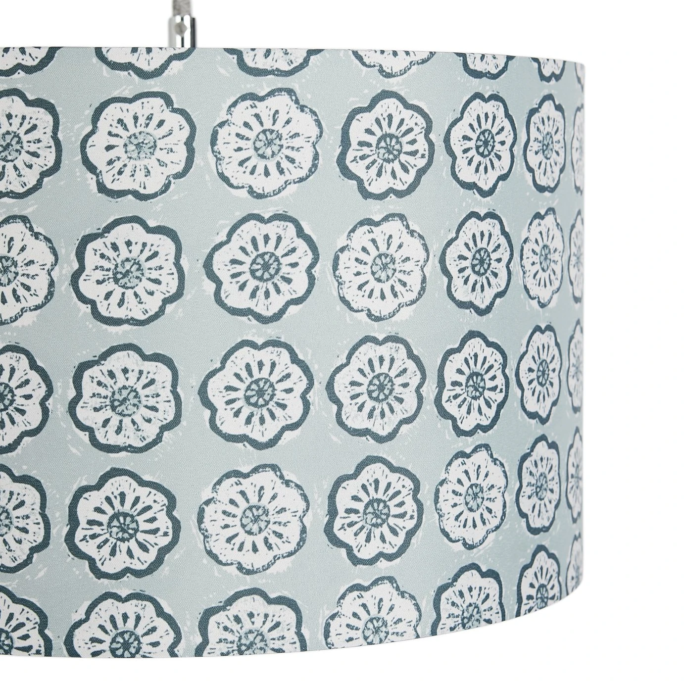 Habitat Country Floral Printed 30cm Drum Shade - Grey 6 Habitat Country Floral Printed 30cm Drum Shade - Grey - Image 4