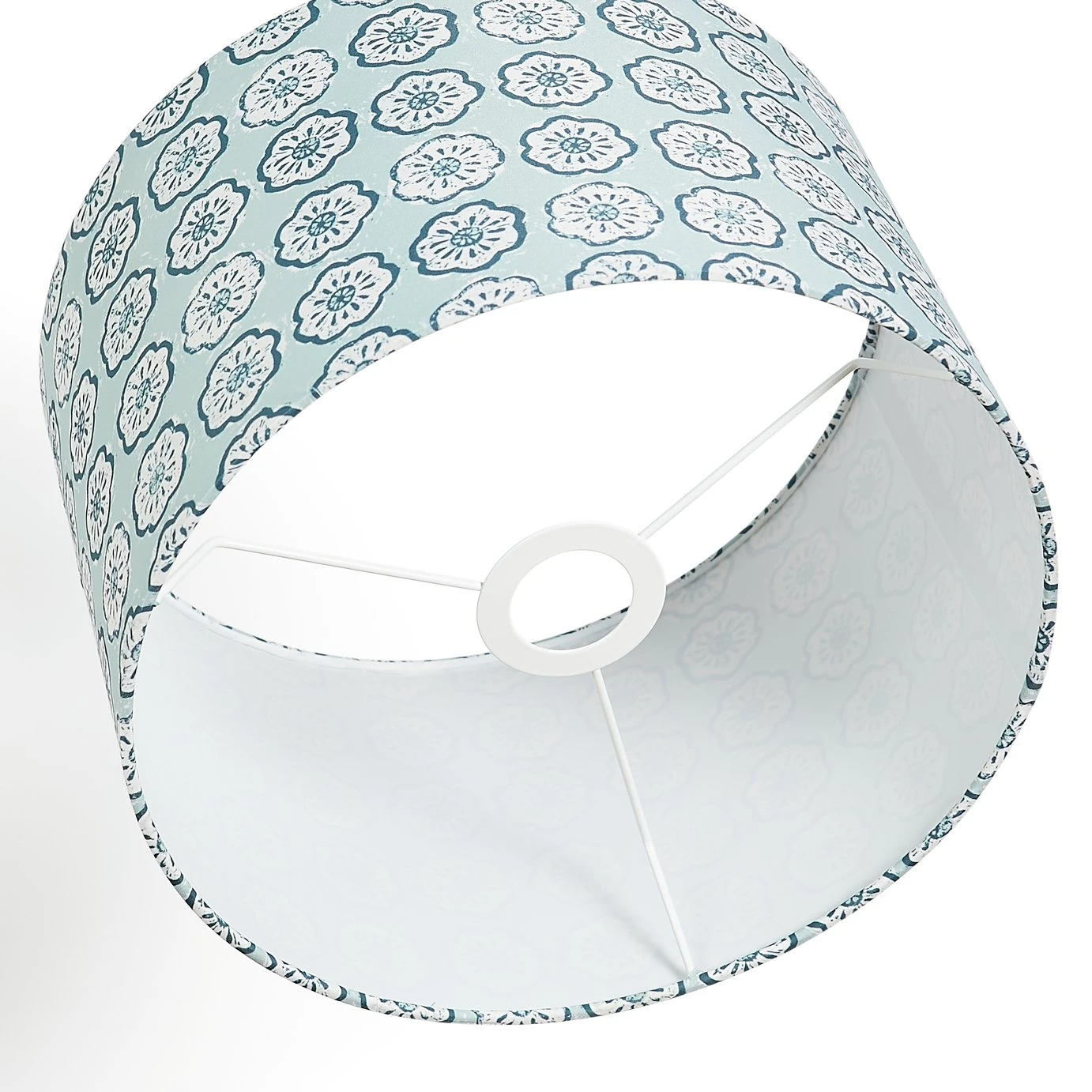 Habitat Country Floral Printed 30cm Drum Shade - Grey 7 Habitat Country Floral Printed 30cm Drum Shade - Grey - Image 5