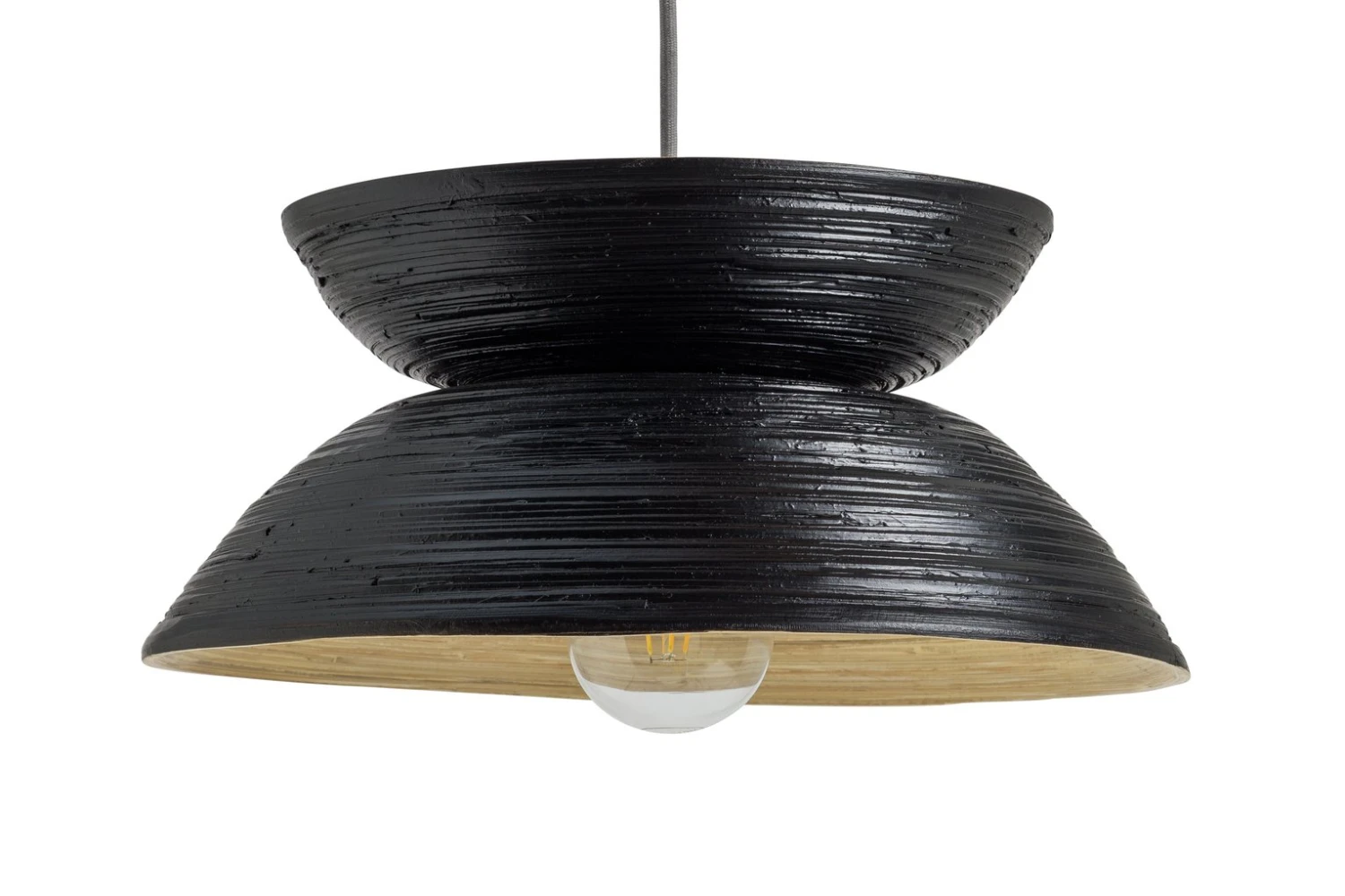 Habitat Hypnos Spun Bamboo 2 Tier Shade - Black 3 Habitat Hypnos Spun Bamboo 2 Tier Shade - Black