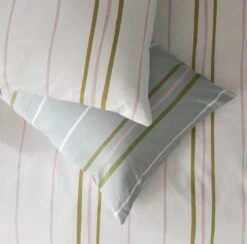Habitat 180TC Sage Stripe Green Bedding Set - Single -Habitat 9524570 R Z003A