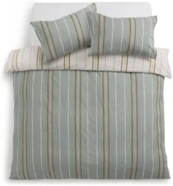 Habitat 180TC Sage Stripe Green Bedding Set - Single -Habitat 9524570 R Z004A