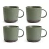Habitat Textured Ripple Set Of 4 Mugs - Sage -Habitat 9527261 R Z001A