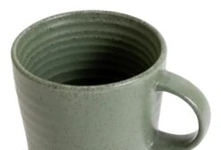 Habitat Textured Ripple Set Of 4 Mugs - Sage -Habitat 9527261 R Z004A