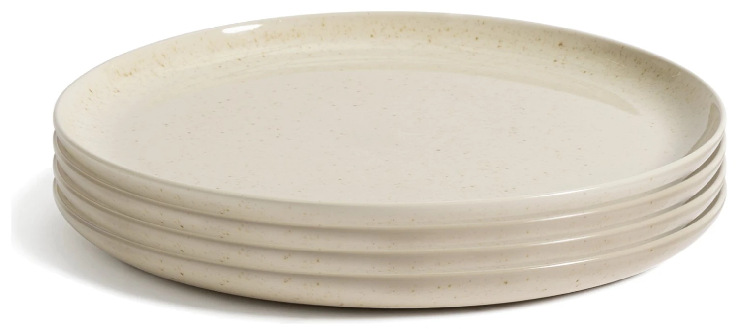 Habitat Evora 4 Piece Stoneware Dinner Plate - Natural 3 Habitat Evora 4 Piece Stoneware Dinner Plate - Natural