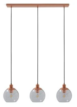 Habitat Coleman Metal 3 Light Bar Pendant Light - Copper -Habitat 9536128 R Z001C