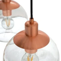 Habitat Coleman Metal 3 Light Bar Pendant Light - Copper -Habitat 9536128 R Z002A