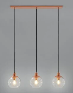 Habitat Coleman Metal 3 Light Bar Pendant Light - Copper -Habitat 9536128 R Z002C