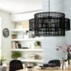 Habitat Bamboo 2 Tier Pendant Shade - Black 1 Habitat Bamboo 2 Tier Pendant Shade - Black -Habitat 9537653 R Z001A
