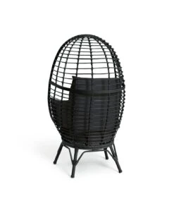 Habitat Kora Rattan Effect Garden Egg Chair - Black -Habitat 9539060 R Z004A