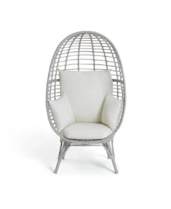 Habitat Kora Rattan Effect Garden Egg Chair - Grey -Habitat 9540815 R Z004A