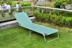 Habitat Global Leaf Folding Sun Lounger - Green -Habitat 9545047 R Z002C