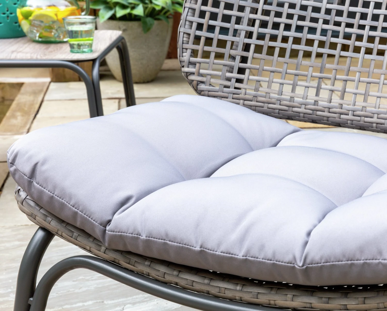 Habitat Nora 2 Seater Metal Garden Bistro Set - Grey 11 Habitat Nora 2 Seater Metal Garden Bistro Set - Grey - Image 9