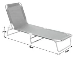 Habitat Folding Metal Sun Lounger - Charcoal 13 Habitat Folding Metal Sun Lounger - Charcoal -Habitat 9555927 R E001