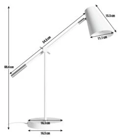 Habitat Vesper Cone Task Table Lamp - White & Gold -Habitat 9559648 R E001