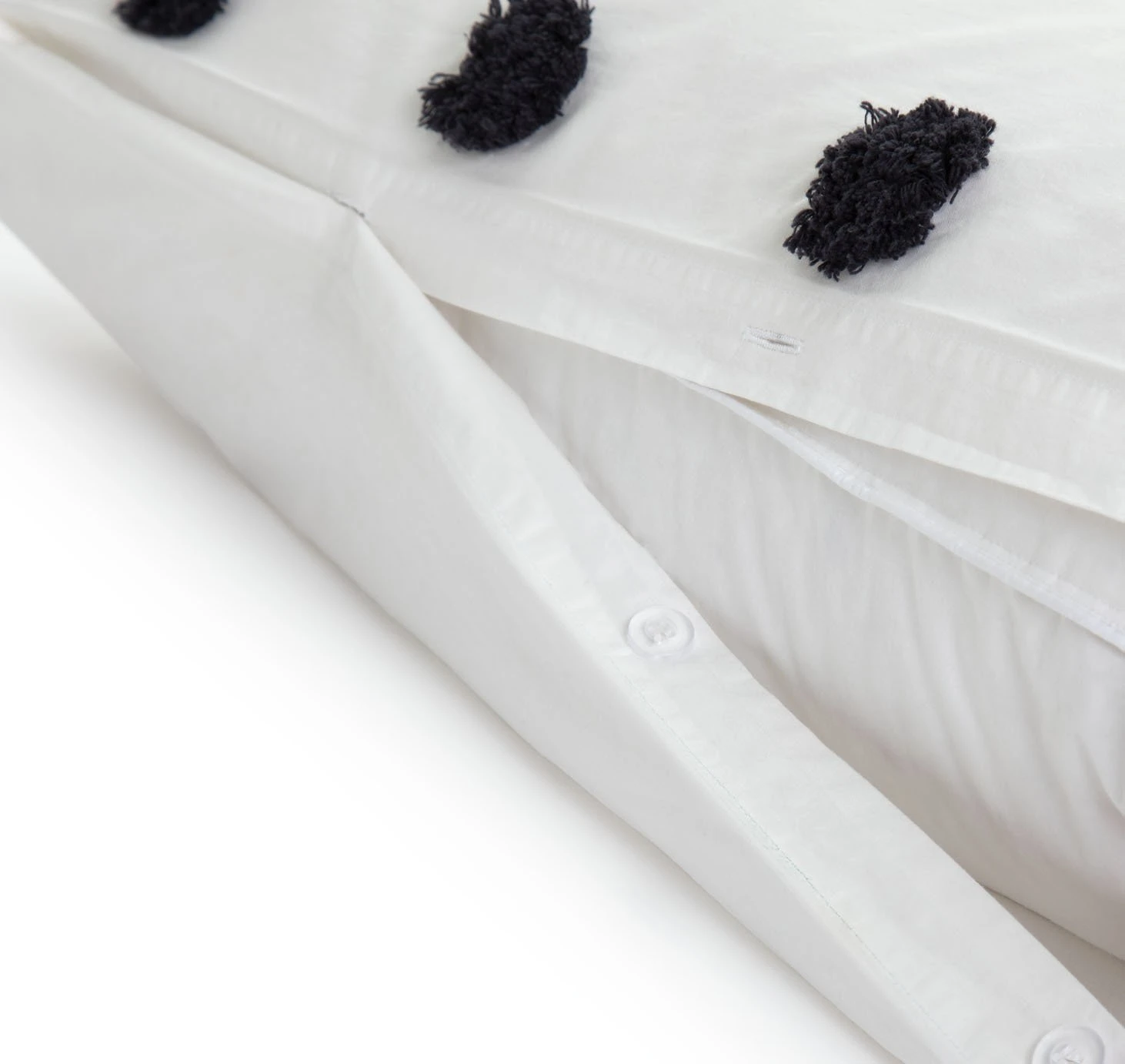Habitat Cotton Tufted Spot White & Black Bedding Set -Single 7 Habitat Cotton Tufted Spot White & Black Bedding Set -Single - Image 5