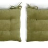 Habitat Citrine Pack Of 2 Seat Cushions - Olive Green -Habitat 9572508 R Z001A