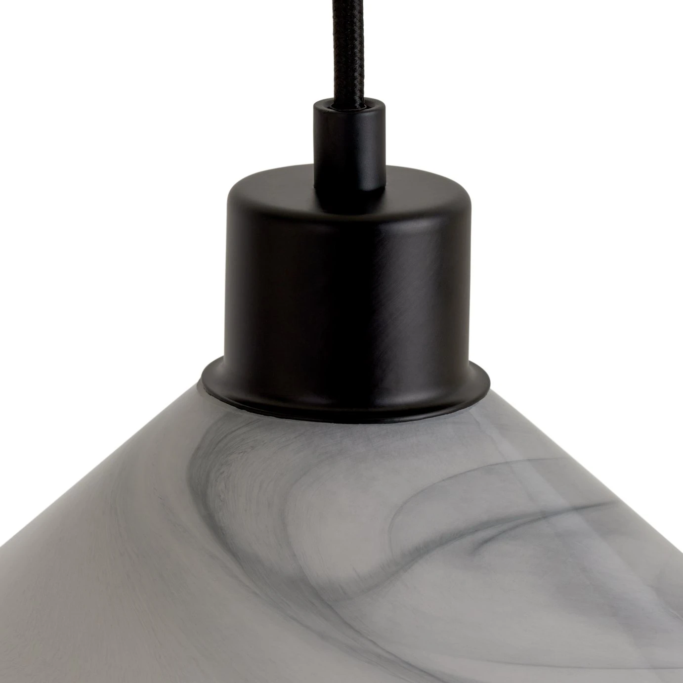 Habitat Lati Marble Glass Pendant - Black & White 5 Habitat Lati Marble Glass Pendant - Black & White - Image 3