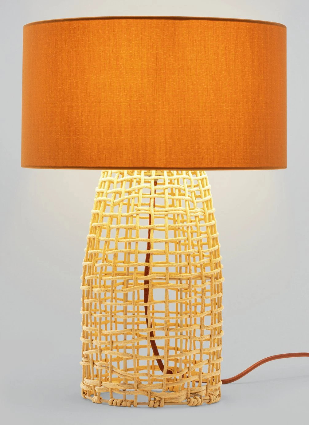 Habitat Luiss Rattan Table Lamp - Orange 9 Habitat Luiss Rattan Table Lamp - Orange - Image 7