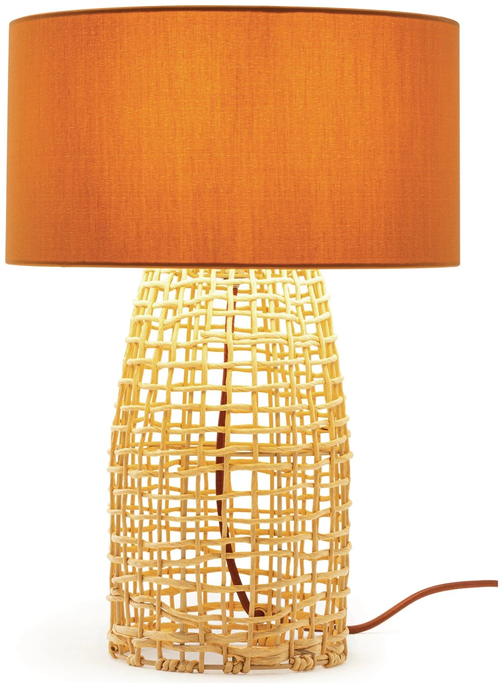 Habitat Luiss Rattan Table Lamp - Orange 6 Habitat Luiss Rattan Table Lamp - Orange - Image 4