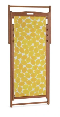 Habitat Folding Wooden Garden Deck Chair - Yellow -Habitat 9578227 R Z006A