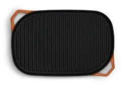 Habitat Large Cast Iron Grill Pan - Orange 12 Habitat Large Cast Iron Grill Pan - Orange -Habitat 9582158 R Z006A