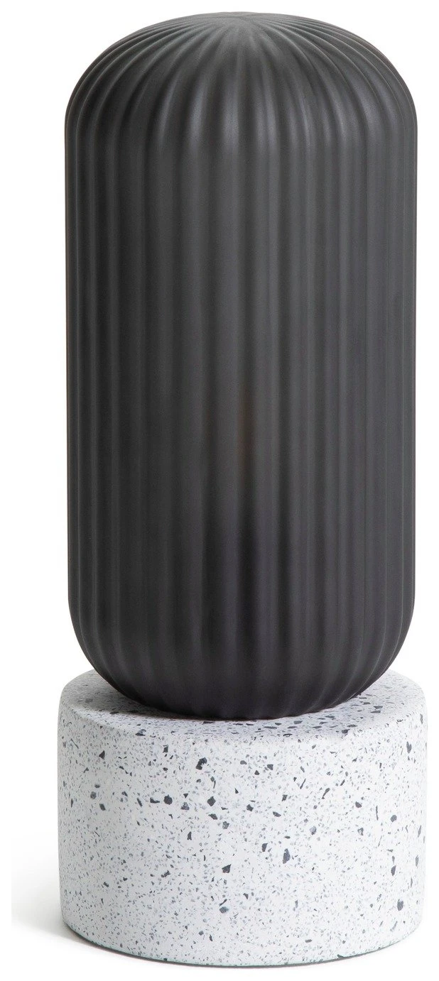 Habitat Rallie Smoked Glass Terrazzo Table Lamp – Grey 4 Habitat Rallie Smoked Glass Terrazzo Table Lamp – Grey - Image 2