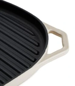 Habitat Large Cast Iron Grill Pan - Cream 9 Habitat Large Cast Iron Grill Pan - Cream -Habitat 9596120 R Z003A