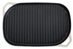 Habitat Large Cast Iron Grill Pan - Cream 11 Habitat Large Cast Iron Grill Pan - Cream -Habitat 9596120 R Z005A