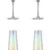 Habitat Iridescent Lustre Set Of 4 Champagne Flute -Habitat 9600102 R Z001A