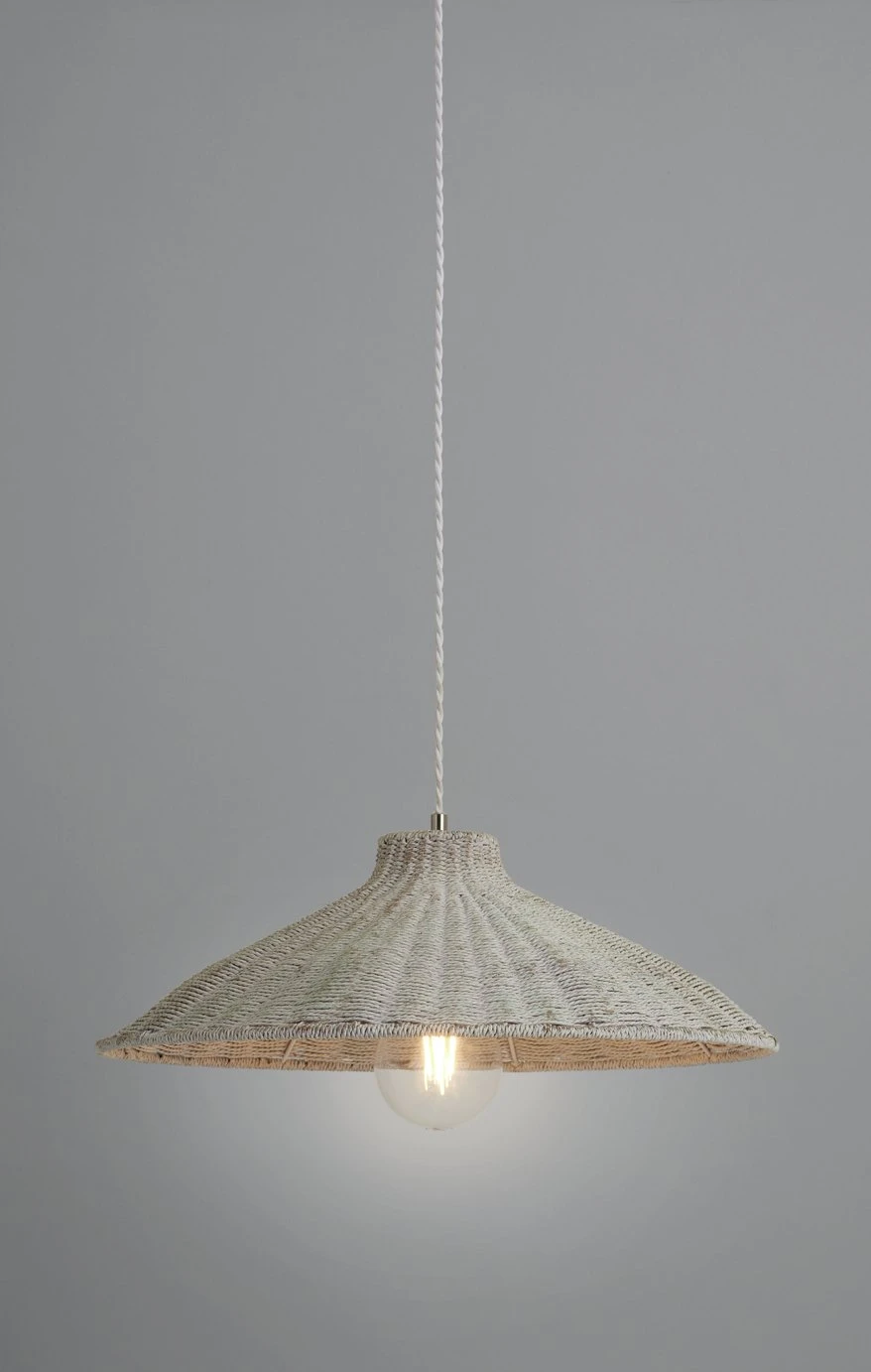 Habitat Apus Rattan Pendant - Whitewash 8 Habitat Apus Rattan Pendant - Whitewash - Image 6