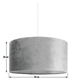 Habitat Gaia Velvet & Foil 40cm Drum Shade - Chive -Habitat 9602564 R E001